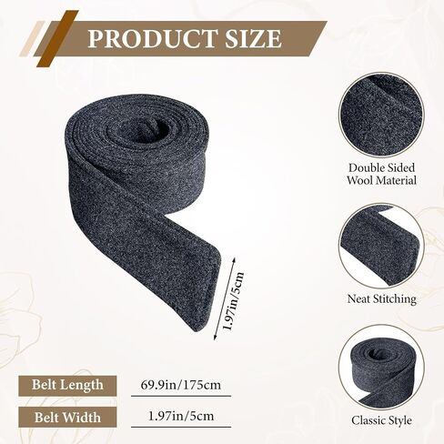 Women Woolen Overcoat Waist Belt Coat Belt, Trendy Waist Tie Sash, Durable Wide Waist Belt Long for Sweaters Jacket in Saudi Arabia