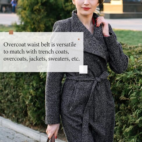 Women Woolen Overcoat Waist Belt Coat Belt, Trendy Waist Tie Sash, Durable Wide Waist Belt Long for Sweaters Jacket in Saudi Arabia