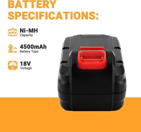 Shentec 2 حزمة بطارية بديلة Ni-MH 4.5Ah 18V متوافقة مع كابل Porter PC18B PCC489N PCMVC PCXMVC (يتضمن شاحن بطارية Ni-MH/Ni-Cd) in Saudi Arabia