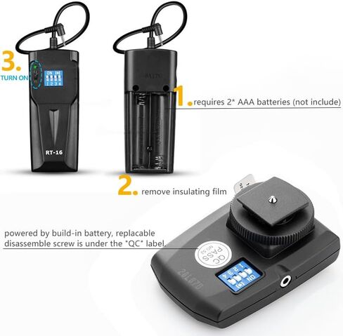 GODOX RT-16 Flash Trigger Set for Photo Monolight Studio Strobe, Universal 433MHz 16 Channels Wireless Trigger 1 Transmitter 2 Receiver Kit, Compatible with Canon Sony Nikon Fuji Olympus Pentax Camera in Saudi Arabia