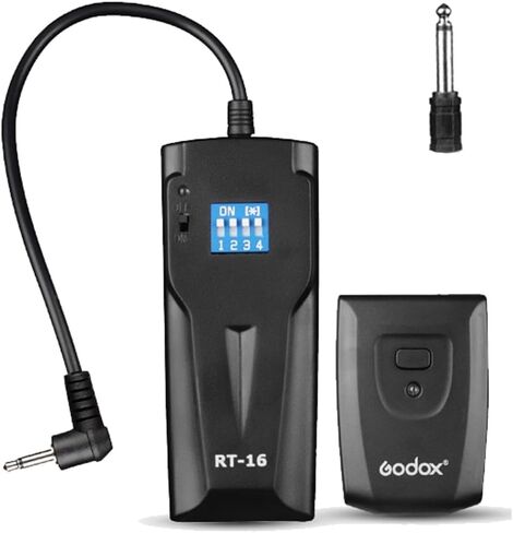 GODOX RT-16 Flash Trigger Set for Photo Monolight Studio Strobe, Universal 433MHz 16 Channels Wireless Trigger 1 Transmitter 2 Receiver Kit, Compatible with Canon Sony Nikon Fuji Olympus Pentax Camera in Saudi Arabia
