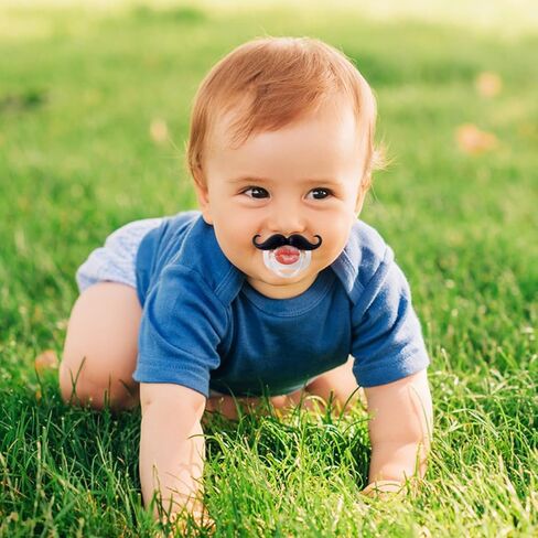 Funny Pacifiers for Babies, Newborn Pacifier 0-6-12-18 Months, Infants Pacifiers for 0-6 Months, Toddlers Mustache Pacifier, Baby Gift Pacifiers for Boys and Girls in Saudi Arabia