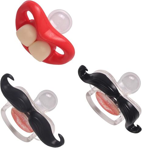 Funny Pacifiers for Babies, Newborn Pacifier 0-6-12-18 Months, Infants Pacifiers for 0-6 Months, Toddlers Mustache Pacifier, Baby Gift Pacifiers for Boys and Girls in Saudi Arabia