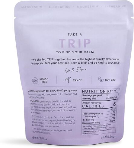 TRIP Lion’s Mane Gummies with 2000mg Lion’s Mane Mushrooms Extract Per Serving, Vegan, Naturally Flavored On the Go Chewable Gummy, Delicious Raspberry Flavor, 1 Bag, 60 Count in Saudi Arabia