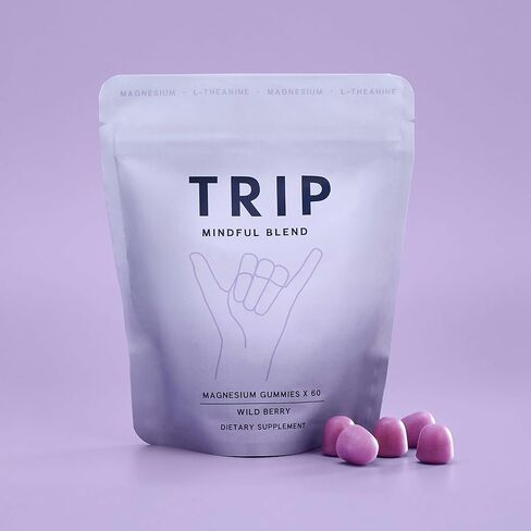 TRIP Lion’s Mane Gummies with 2000mg Lion’s Mane Mushrooms Extract Per Serving, Vegan, Naturally Flavored On the Go Chewable Gummy, Delicious Raspberry Flavor, 1 Bag, 60 Count in Saudi Arabia