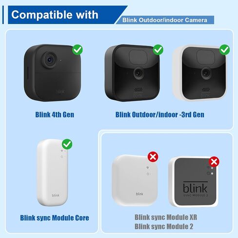 Outlet Wall Mount for Blink Sync Module Core, 2-in-1 Charging Station(Mount & Charger) - Space-Saving Bracket for Blink Security Camera, Easy Installation & Flexible Placement in Saudi Arabia