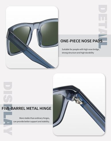 نظارات شمسية مربعة من Joopin Acetate للرجال مستقطبة للحماية من الأشعة فوق البنفسجية 400، نظارات شمسية عصرية كبيرة الحجم بظلال كلاسيكية للنساء in Kuwait