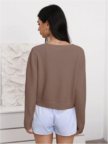 SOLY HUX Button Down Lightweight Cardigans for Women Trendy Crop Cardigan Sweaters Cute Knitwear Back to School Outfits in Saudi Arabia