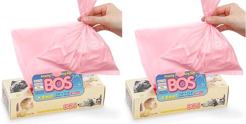 BOS Amazing Roading Sealing Facs يمكن التخلص من الأكياس ، لحفازات الأطفال ، نفايات الحيوانات الأليفة أو أي التخلص من المنتجات الصحية - متينة وغير معقولة [الحجم: XS ، اللون: الوردي] (200 عدد ، حزمة 1) (200 كيس) in Kuwait