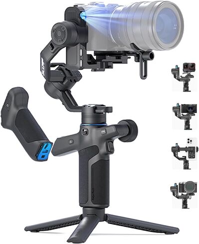FeiyuTech SCORP 3 Camera Gimbal Stabilizer – 7.72lbs Payload, Detachable Handle, Built-in AI Tracking, Professional Handheld Gimbal for Sony/Canon/Nikon/Fujifilm/Panasonic, Native Vertical Shooting in Saudi Arabia