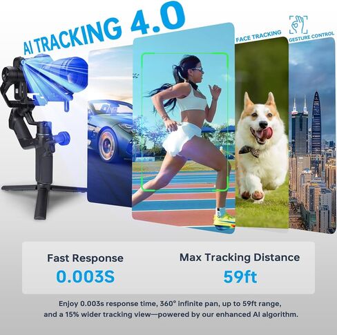 FeiyuTech SCORP 3 Camera Gimbal Stabilizer – 7.72lbs Payload, Detachable Handle, Built-in AI Tracking, Professional Handheld Gimbal for Sony/Canon/Nikon/Fujifilm/Panasonic, Native Vertical Shooting in Saudi Arabia