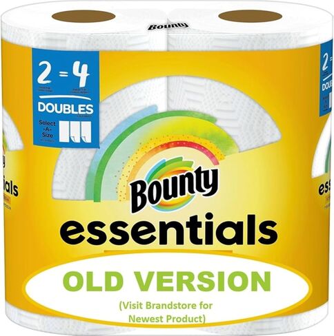 Bounty Essentials Select-A-Size Paper Towels, White, 2 Double Rolls = 4 Regular Rolls in Saudi Arabia