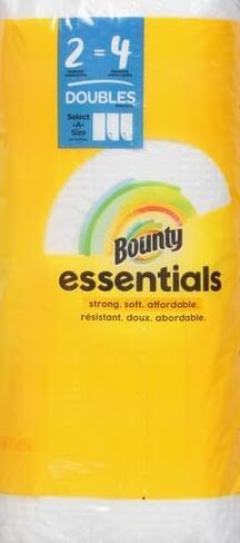 Bounty Essentials Select-A-Size Paper Towels, White, 2 Double Rolls = 4 Regular Rolls in Saudi Arabia