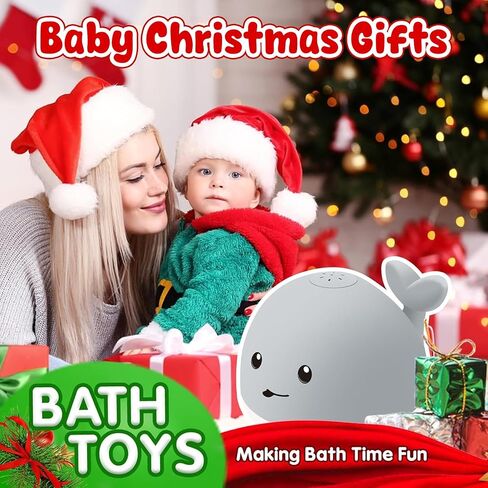 Gigilli Whale Bath Toy Sprinkler - Light Up Bath Toys for Kids Ages Infant Baby Toys - Toddler Bathtub Pool Water Table Toys Year Boys Girls Gifts Birthday Gifts in Saudi Arabia
