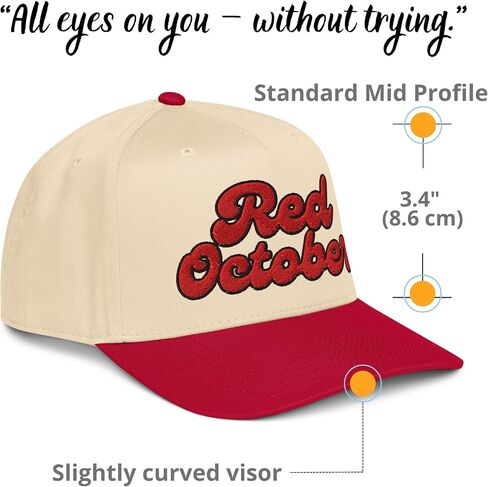 NX1 Retro Red October Philly 2 Tone Hat Embroidered Mid Crown Curved Bill Snapback Philadelphia Cap for Men and Women in Saudi Arabia