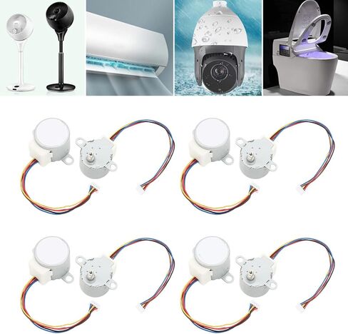 10 قطعة محرك متدرج، 24BYJ48 80N·M محرك متدرج 3.94in خطوة ملف نحاس تيار مستمر 5 فولت ملحق لمكيفات الهواء تعميم المشجعين in Kuwait