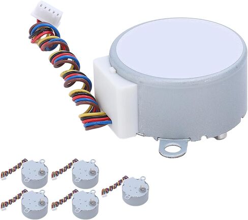 5Pcs DC 5V Stepper Motor, 35BYJ Cable 80N·m Torsion Copper Coil Stepping Motor for Air Conditioner, Circulating Fans, Surveillance Cameras in Saudi Arabia