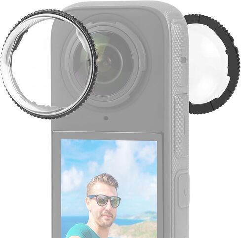 PULUZ Lens Protector for Insta360x4, Optical Tempered Glass Lens Guard/Screen Protective Cover, HD Transparent Lens Cap, Dual Snap Design in Saudi Arabia