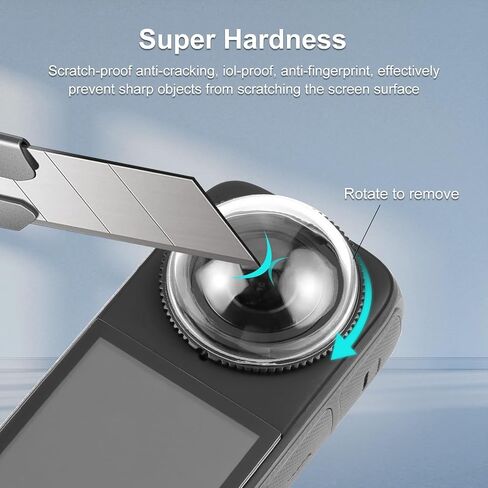 PULUZ Lens Protector for Insta360x4, Optical Tempered Glass Lens Guard/Screen Protective Cover, HD Transparent Lens Cap, Dual Snap Design in Saudi Arabia