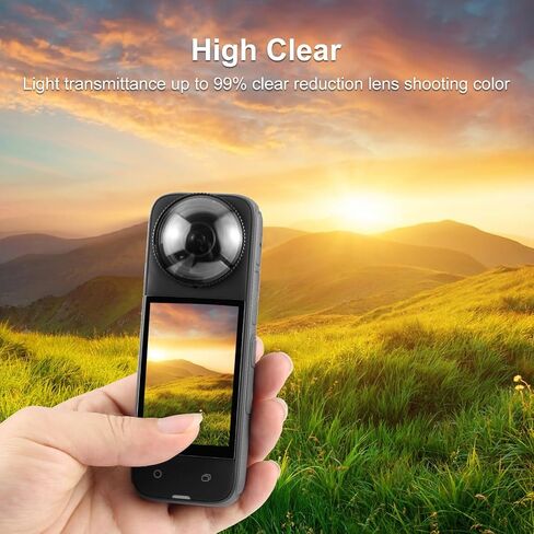 PULUZ Lens Protector for Insta360x4, Optical Tempered Glass Lens Guard/Screen Protective Cover, HD Transparent Lens Cap, Dual Snap Design in Saudi Arabia