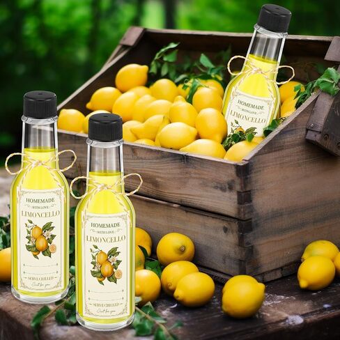 Havawish 20 Pcs 5oz Mini Limoncello Bottles for Homemade 150ml Hot Sauce Glass with Leak Proof Screw Cap Funnel Clear Oil Bottle for Kitchen Brewing Limoncello Christmas Wedding Baby Shower Favors in Saudi Arabia