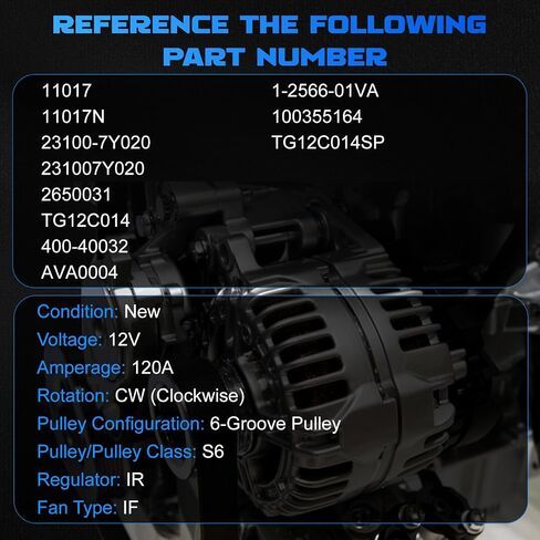 Alternator 11136 100A 7PK for 2005-2018 Avalon, for 2007-2017 Camry, for 2009-2012 RAV4, for 2009-2013 Venza, for 2008-2013 Highlander, for 2007-2009 RX350, 3.5L V6 Alternator 270600P140 in Saudi Arabia