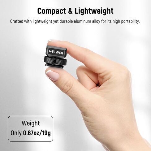 NEEWER Cold Shoe Mount Adapter Compatible with DJI Mic 2 Rode Wireless GO II Hollyland Saramonic NEEWER Wireless Mini Microphone, Anti Interference Offset Contact Design for Speedlite Flash, UA079 in Kuwait