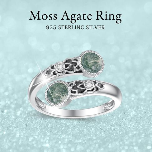 Turquoise/Lapis/Pink Stone Ring 925 Sterling Silver Vintage Floral Ring Adjustable Rings Jewelry Gift for Women in Saudi Arabia