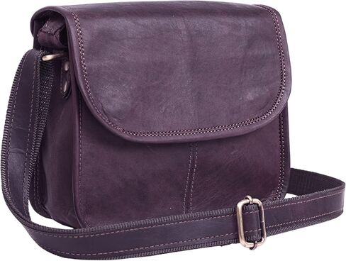 Small Crossbody Bag for Women – 9 inch Genuine Leather Saddle Purse, Boho Brown Cross Body Purse with Adjustable Strap (Brown) in Saudi Arabia