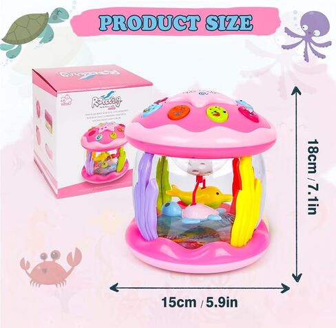 M Sanmersen Baby Boys Toys من 6 إلى 12 شهرًا ، يضيء الأطفال في المحيط ألعابًا موسيقية 0-6 12-18 شهرًا in Saudi Arabia