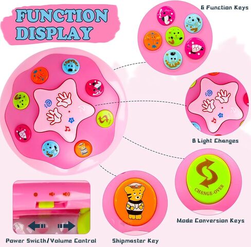 M Sanmersen Baby Boys Toys من 6 إلى 12 شهرًا ، يضيء الأطفال في المحيط ألعابًا موسيقية 0-6 12-18 شهرًا in Saudi Arabia