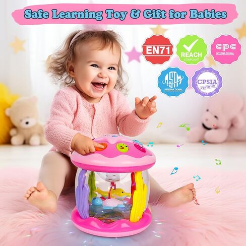 M Sanmersen Baby Boys Toys من 6 إلى 12 شهرًا ، يضيء الأطفال في المحيط ألعابًا موسيقية 0-6 12-18 شهرًا in Saudi Arabia