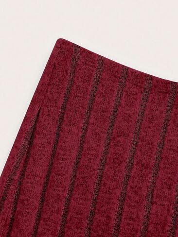 Milumia Women's High Waist Ribbed Knit Long Pencil Skirt Casual Bodycon Maxi Skirts in Kuwait