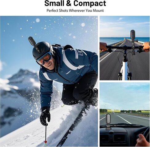4K Mini WiFi Action Camera 128GB Thumb Pov Portable Body Cam مسجل فيديو يمكن ارتداؤه مع كاميرا الفيديو المقاومة للماء IPX7 ، جبل خوذة ، مغناطيسي ، Pocket Sport DV لركوب الدراجات ، الحيوانات الأليفة ، المدونة (أبيض) in Kuwait