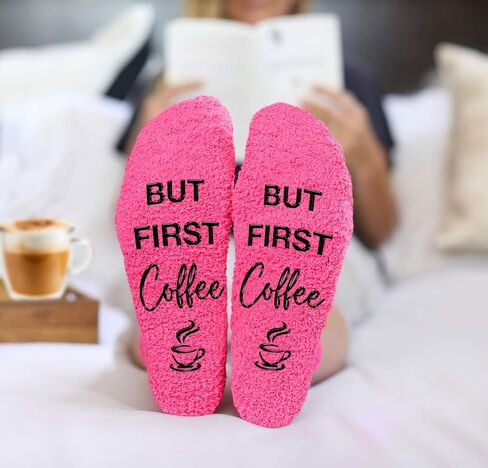 VICRAZY Coffee Gifts - Unique Socks for Women, Ideal Gifts for Birthday, Accessories for Coffee Lovers, Best Christmas and Espresso Gift, Stocking Stuffers For Women, Soft, Warm in Saudi Arabia