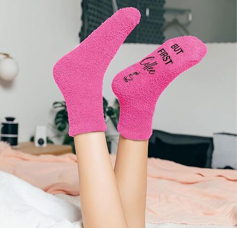 VICRAZY Coffee Gifts - Unique Socks for Women, Ideal Gifts for Birthday, Accessories for Coffee Lovers, Best Christmas and Espresso Gift, Stocking Stuffers For Women, Soft, Warm in Saudi Arabia