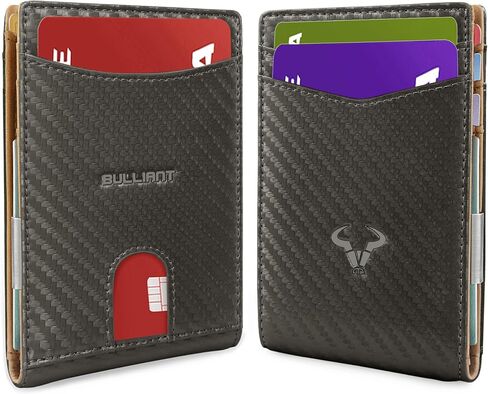 Slim Wallet Men, Leather Wallet Front Pocket Card Holders for Gift Men 3"X4.3" in Saudi Arabia