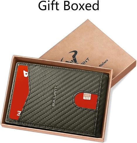 Slim Wallet Men, Leather Wallet Front Pocket Card Holders for Gift Men 3"X4.3" in Saudi Arabia