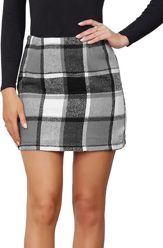 التنانير النسائية منقوشة الخريف عالية الخصر قلم رصاص تمتد Bodycon ألف خط تنورة الشتاء البسيطة in Kuwait