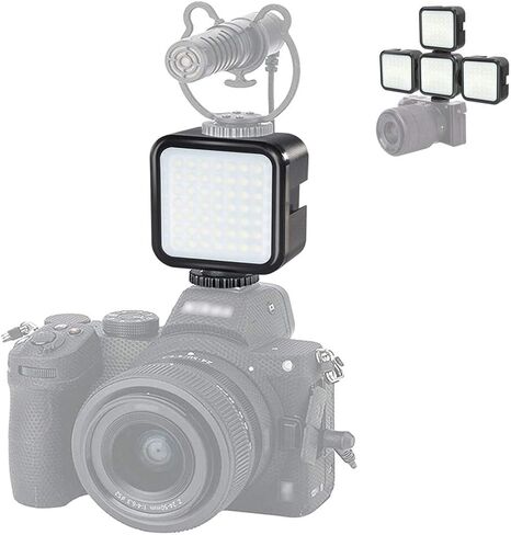 Puluz 100 LED Video Light ، 5W 3-Color Terfere Dimmable (2900K-6500K) ملء ضوء الكاميرا مع بطارية حذاء بارد USB-C/AA مدعوم من DSLR Camcorder Vlogging Macro الفوتوغرافي in Saudi Arabia