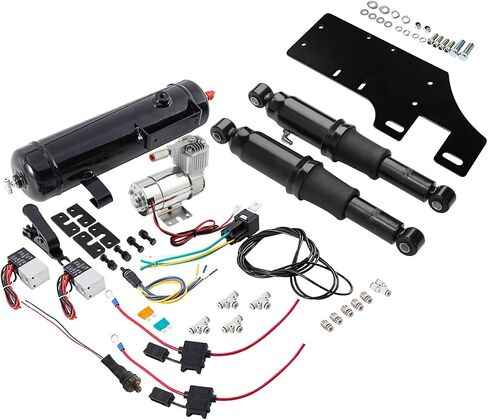 Replacement Air Suspension Kits for Harley SLMOTO Rear Air Ride Suspension Kit Adjustable Fit for Harley Davidson Harley Touring Bagger Electra Street Road Glide Road King Street Glide 1994-2025 Black in Saudi Arabia