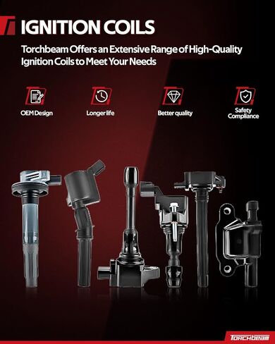 ملف الإشعال Torchbeam 4pack UF717 متوافق مع 2014-2021 Jetta 1.4L 2019-2021 Golf 2016-2018 A3 Sportback e-tron in Kuwait