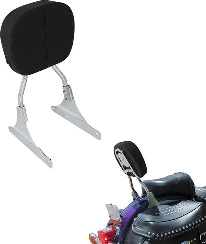TCMT Detachable Low Backrest Sissy Bar Fit For Harley Heritage Softail Classic FLSTC 1988-2017 Fat Boy FLSTF 1990-2006 Springer Softail FXSTS 1988-2005 in Saudi Arabia