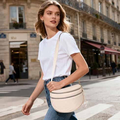 Bum Bags for Women Crossbody, Checkered Crossbody Bag, Nylon Crossbody Bags Fanny Packs Checkered Purse Bag in Saudi Arabia