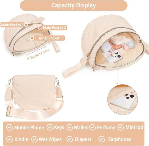 Bum Bags for Women Crossbody, Checkered Crossbody Bag, Nylon Crossbody Bags Fanny Packs Checkered Purse Bag in Saudi Arabia