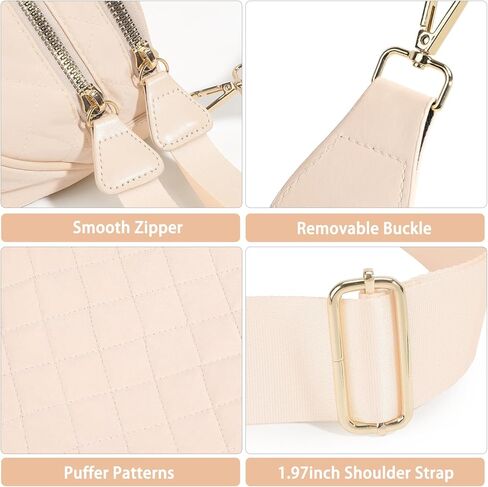 Bum Bags for Women Crossbody, Checkered Crossbody Bag, Nylon Crossbody Bags Fanny Packs Checkered Purse Bag in Saudi Arabia