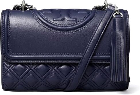 Tory Burch Women's Black Leather Small Fleming Convertible Shoulder Bag in Saudi Arabia