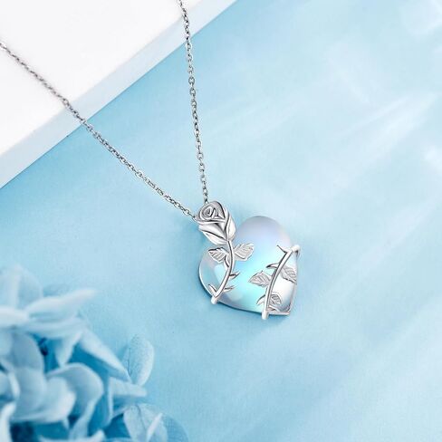 Lotus Flower Necklace Sterling Silver Blue Lotus Pendant Necklace Lotus Flower Jewelry Gift for Women in Saudi Arabia