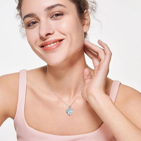 Lotus Flower Necklace Sterling Silver Blue Lotus Pendant Necklace Lotus Flower Jewelry Gift for Women in Saudi Arabia
