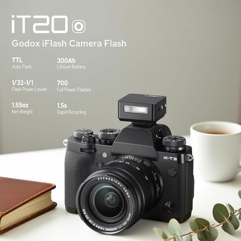 Flash Godox IT20-S لـ Sony ، فلاش TTL Mini مع شاشة بديهية ، وإعادة تدوير 1.5S ، و 700 وميض الطاقة الكامل مع فلاش محمول بطارية USB-C (أسود) in Saudi Arabia